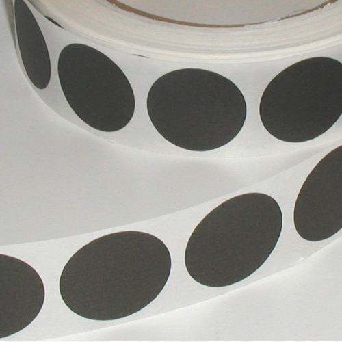 1 Black Matte Paper Circle Stickers