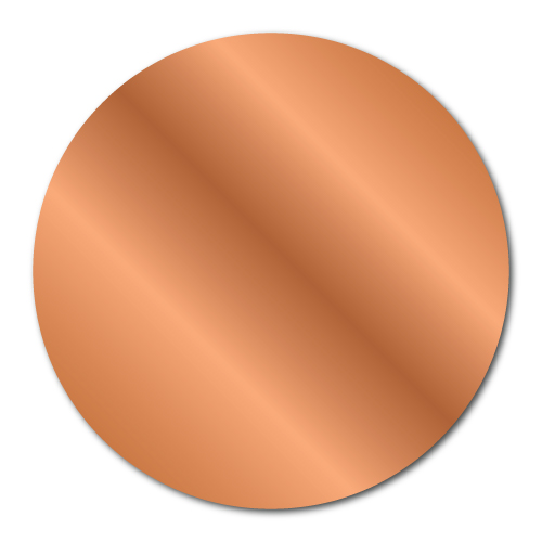2 Bright Shiny Copper Foil Circle Seals