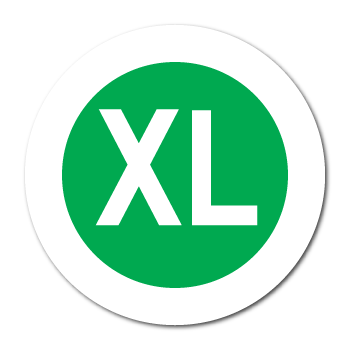 XL Size Garment Label - Removable Sticker Apparel Label, SKU: LB-1801