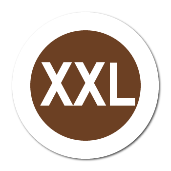 XXL Extra Large Garment Stickers