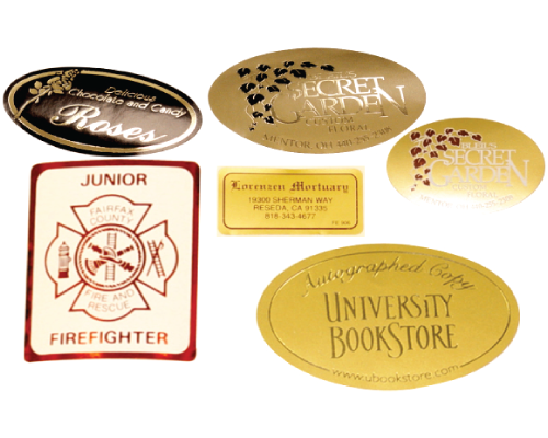 Custom Hot Foil Stamped Stickers Personalized with your logo, artwork or  design