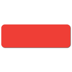 Fluorescent Red Blank Rectangle Stickers