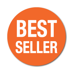 "Best Seller" 1.5 Inch Circle Orange Stickers